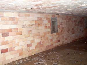 Brick wall in fort