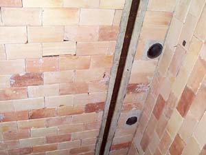 Brick ceiling in fort